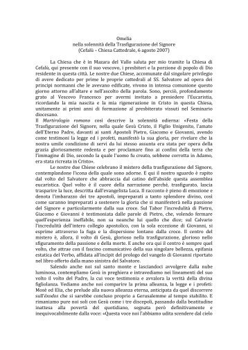 Omelia Trasfigurazione-Cefalu.pdf - Webdiocesi