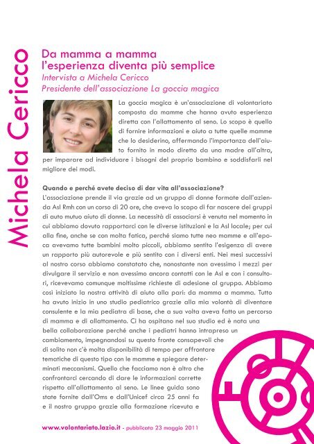 Michela Cericco - Volontariato Lazio