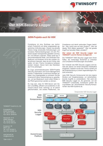 Der NSK Security Logger - TWINSOFT GmbH & Co. KG