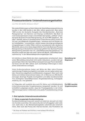 Prozessorientierte Unternehmensorganisation