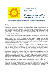 Progetto educativo ANNO 2012/2013 - Comune di Arluno