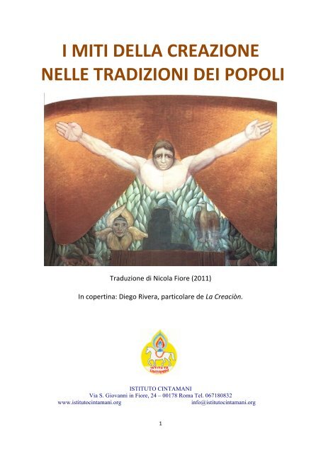 i miti della creazione nelle tradizioni dei popoli - Istituto Cintamani