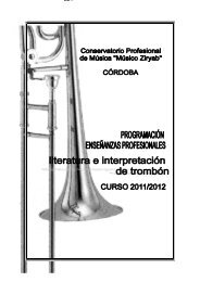 literatura del trombón - Conservatorio Profesional de Música de ...