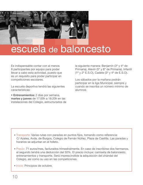 Talleres y Escuelas Deportivas - Colegio Base