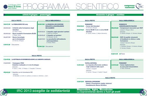 programma preliminare - I.R.C. Italian Resuscitation Council