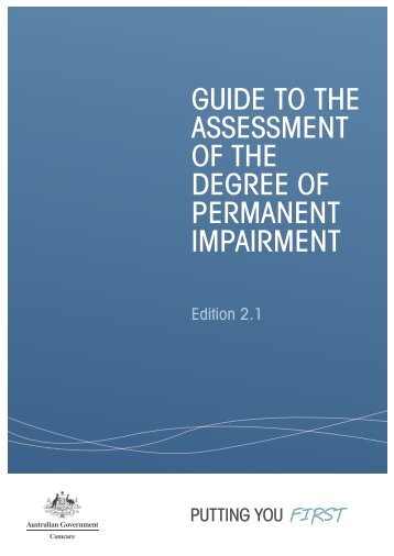 Guide to the assessment of the degree of permanent impairment