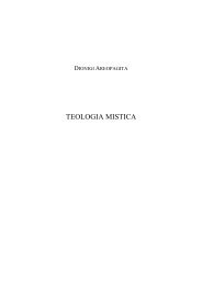 Dionigi Areopagita - Teologia mistica - La Melagrana
