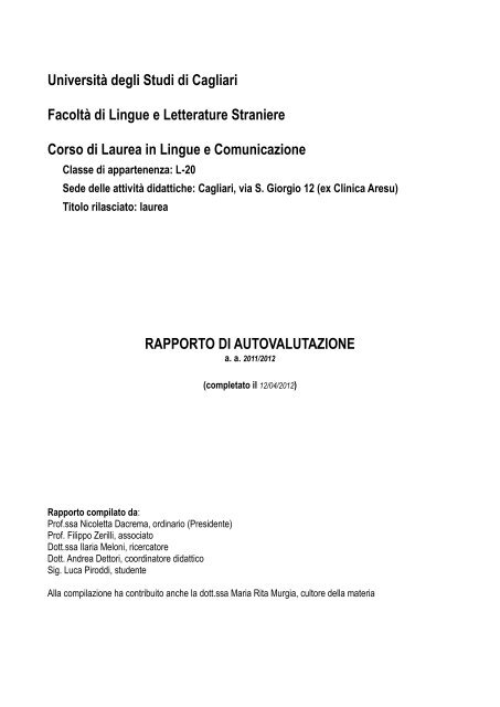 Lingue E Comunicazione I Blog Di Unica Universita Degli Studi Di