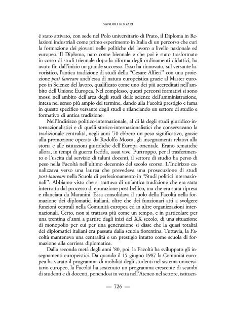 Il "Cesare Alfieri" da Istituto a FacoltЮ di Scienze ... - Storia di Firenze