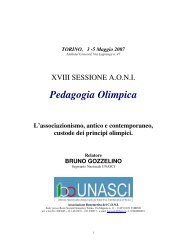 Relazione di Bruno Gozzelino Segretario Generale UNASCI: 