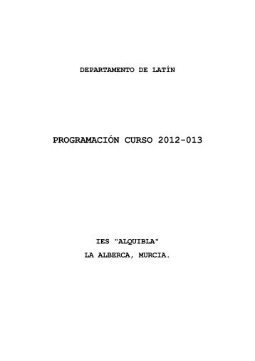 Programación didáctica - IES Alquibla