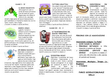 Programma scuola primaria - Parco Brughiera Briantea