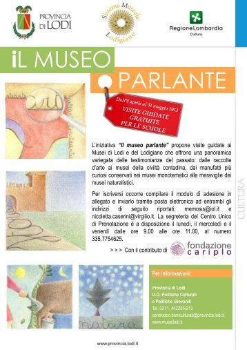 scarica volantino - Musei e beni culturali del lodigiano