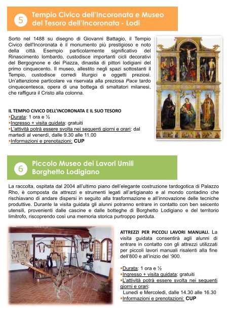 scarica volantino - Musei e beni culturali del lodigiano