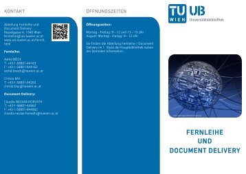 Fernleihe und document delivery - Universitätsbibliothek der TU Wien