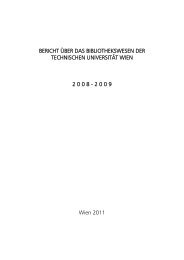 Jahresbericht 2008-2009 - Universitätsbibliothek der TU Wien ...