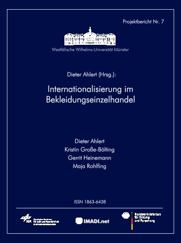 Internationalisierung im Bekleidungseinzelhandel - Universitäts ...