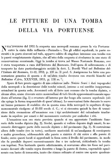 B.M. FELLETTI MAJ, Le pitture di una tomba della via Portuense