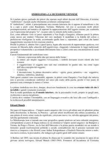 SIMBOLISMO e ART NOUVEAU - percorsi di arte