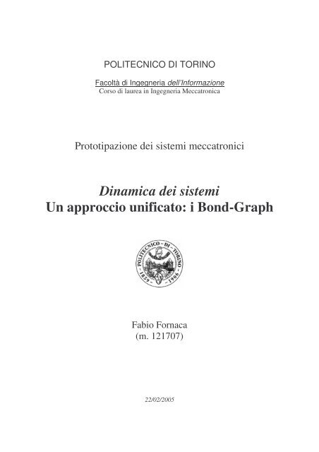 Dispensa BOND GRAPH - Alessandro Fassio