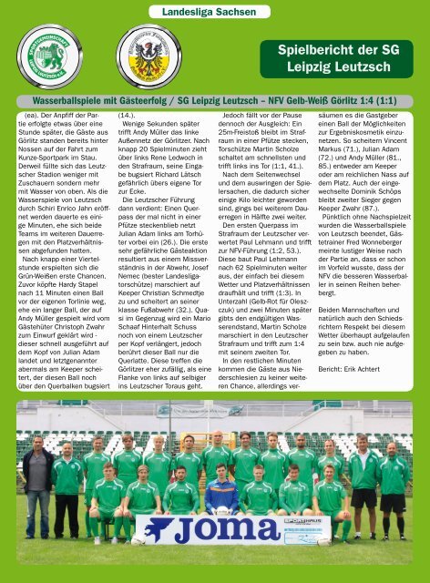 Leipziger Sportwoche - Fußball Zeitung - Ausgabe 10 vom 03.06.2013