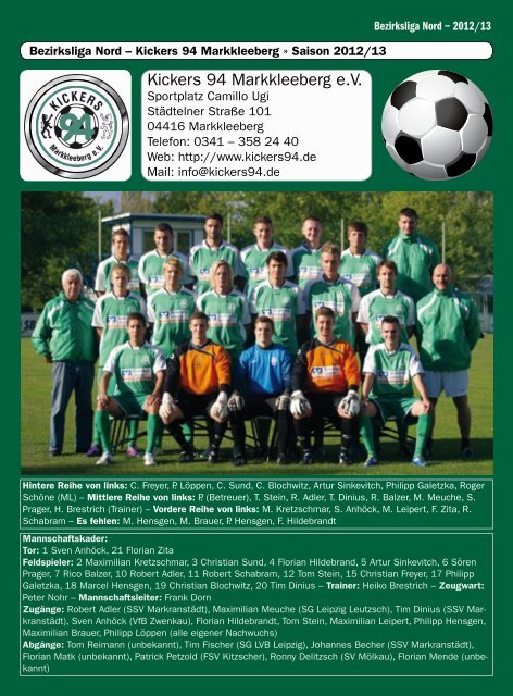 Leipziger Sportwoche - Fußball Zeitung - Ausgabe 10 vom 03.06.2013