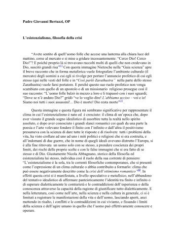 L'esistenzialismo, filosofia della crisi - ArPaTo.org