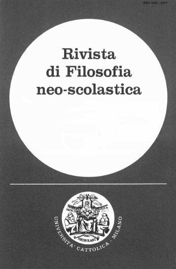 La filosofia di - Dipartimenti - Università Cattolica del Sacro Cuore