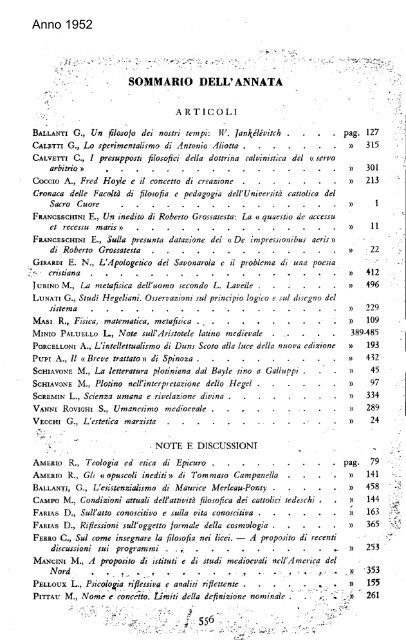 La filosofia di - Dipartimenti - Università Cattolica del Sacro Cuore