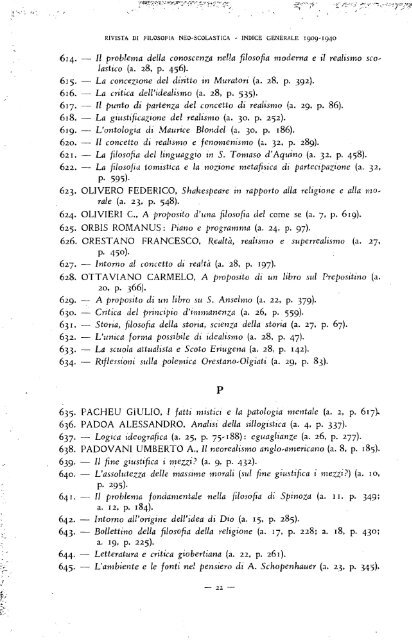 La filosofia di - Dipartimenti - Università Cattolica del Sacro Cuore