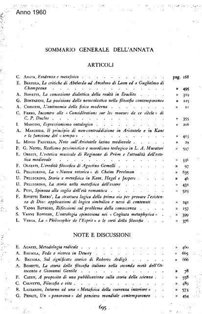 La filosofia di - Dipartimenti - Università Cattolica del Sacro Cuore