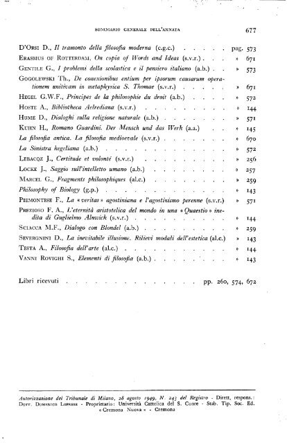 La filosofia di - Dipartimenti - Università Cattolica del Sacro Cuore