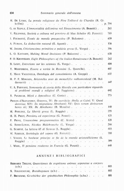 La filosofia di - Dipartimenti - Università Cattolica del Sacro Cuore