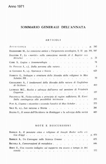 La filosofia di - Dipartimenti - Università Cattolica del Sacro Cuore