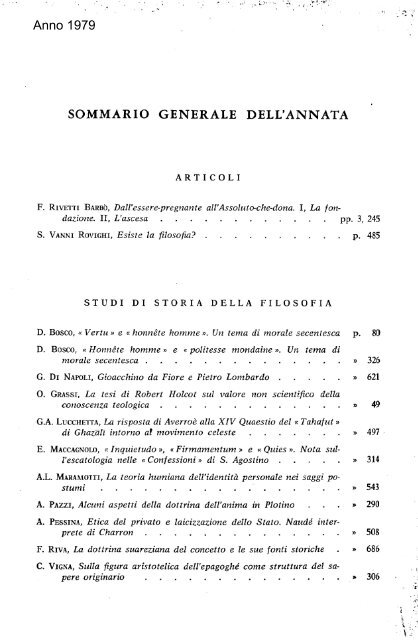 La filosofia di - Dipartimenti - Università Cattolica del Sacro Cuore