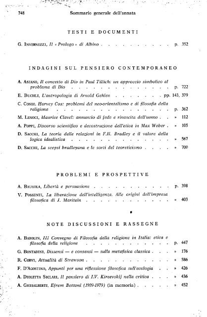 La filosofia di - Dipartimenti - Università Cattolica del Sacro Cuore