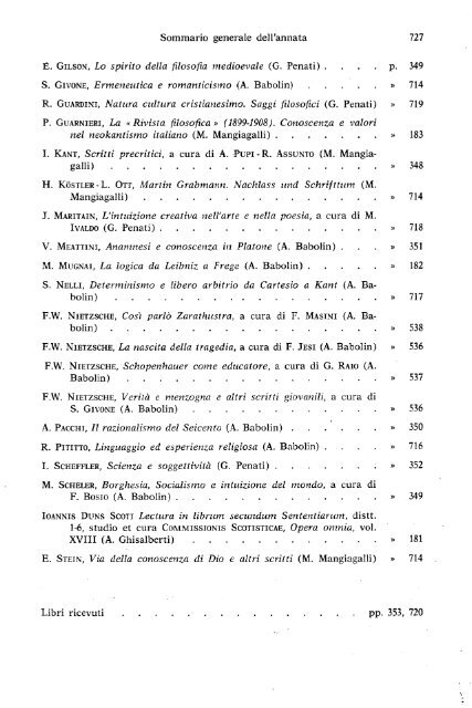 La filosofia di - Dipartimenti - Università Cattolica del Sacro Cuore