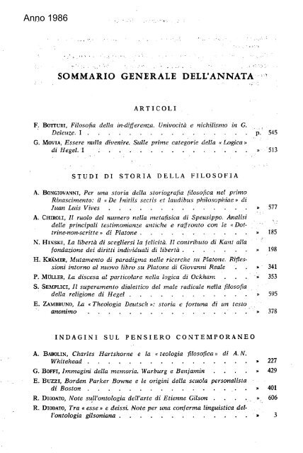 La filosofia di - Dipartimenti - Università Cattolica del Sacro Cuore