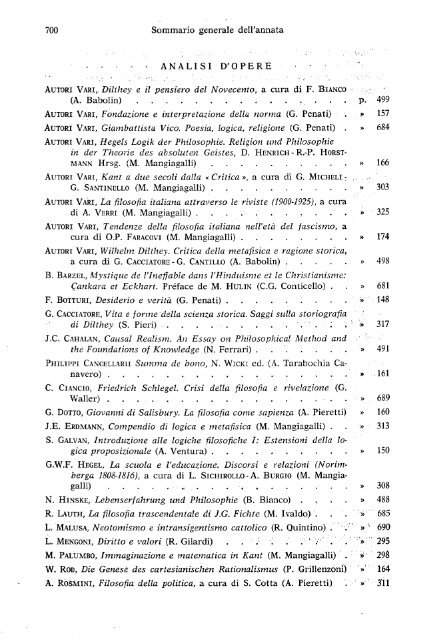 La filosofia di - Dipartimenti - Università Cattolica del Sacro Cuore