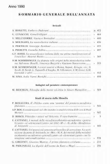 La filosofia di - Dipartimenti - Università Cattolica del Sacro Cuore