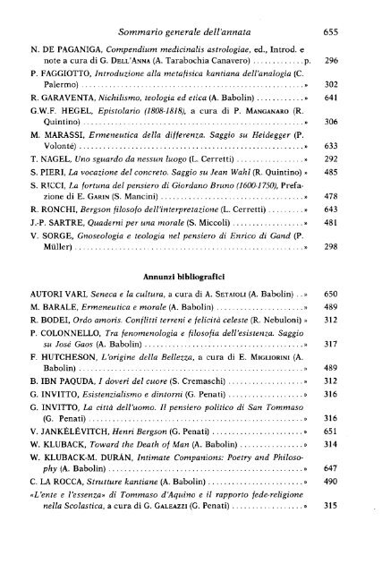 La filosofia di - Dipartimenti - Università Cattolica del Sacro Cuore