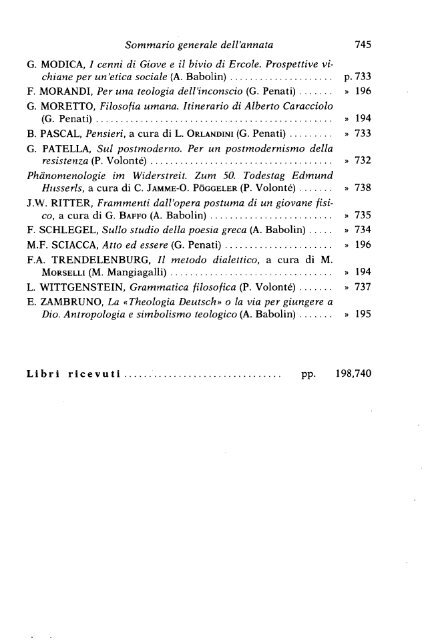 La filosofia di - Dipartimenti - Università Cattolica del Sacro Cuore