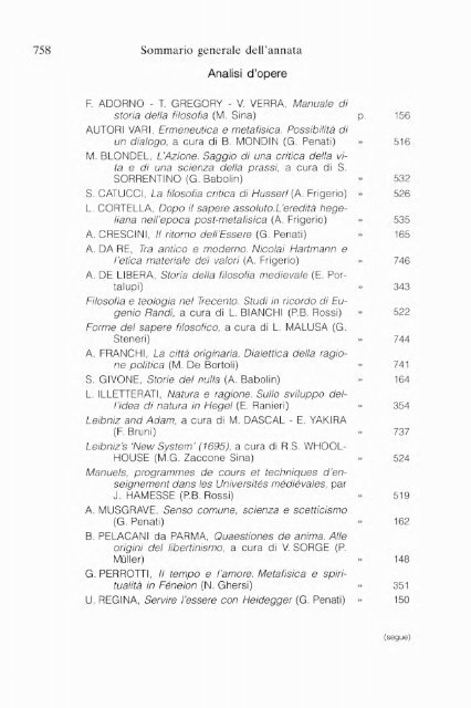 La filosofia di - Dipartimenti - Università Cattolica del Sacro Cuore