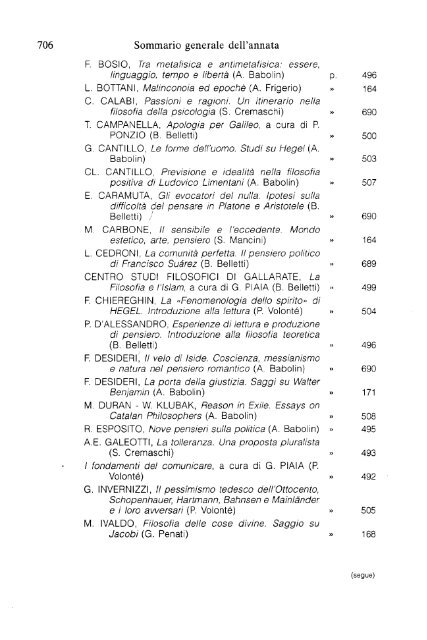 La filosofia di - Dipartimenti - Università Cattolica del Sacro Cuore