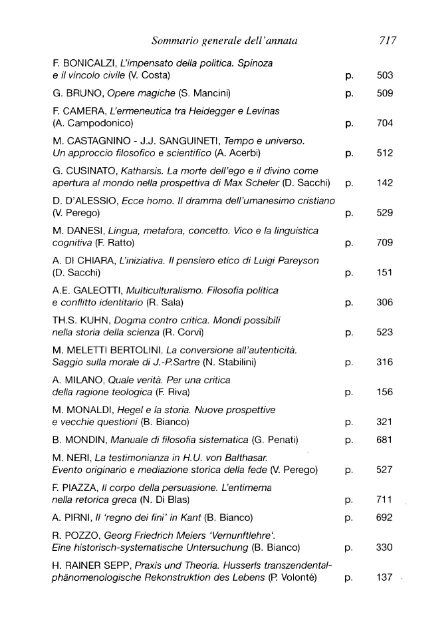 La filosofia di - Dipartimenti - Università Cattolica del Sacro Cuore