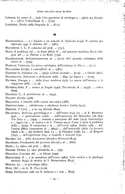 La filosofia di - Dipartimenti - Università Cattolica del Sacro Cuore