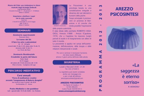 brochure pdf - Psicosintesi