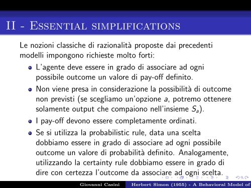 Herbert Simon (1955) - A Behavioral Model of Rational Choice