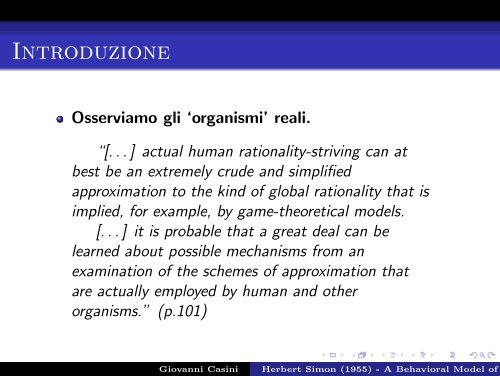 Herbert Simon (1955) - A Behavioral Model of Rational Choice