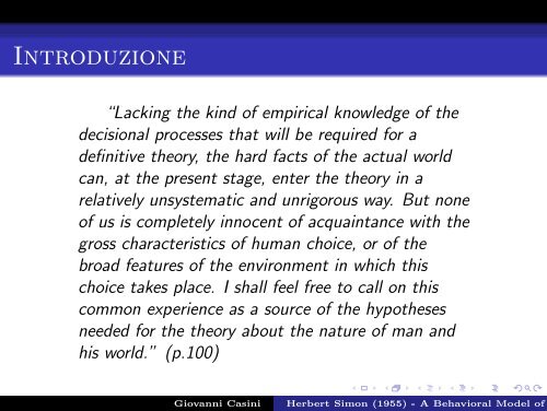 Herbert Simon (1955) - A Behavioral Model of Rational Choice